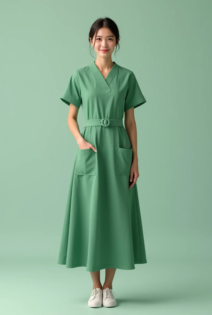 Green Oat Nurse Dress
Full Body