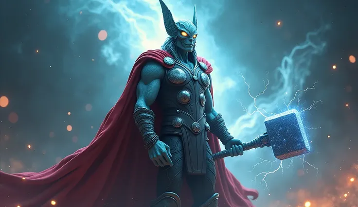 An alien dressed as Thor 