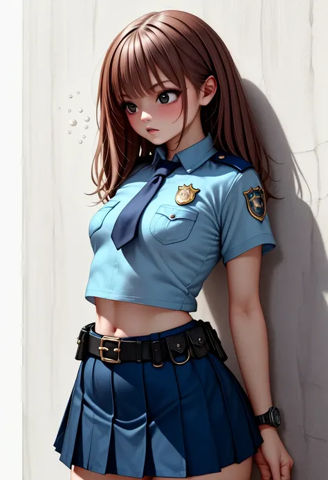    High resolution image ,   top quality,(( one beautiful Japanese schoolgirl standing in front of a wall:1.5)),(( slender body:1.2)),((Drunk:1.2))((cry:1.5)),real skin ,small breasts,   shiny hair ,  Super Detailed Black Eyes  ,   simple background ,(( Eq...