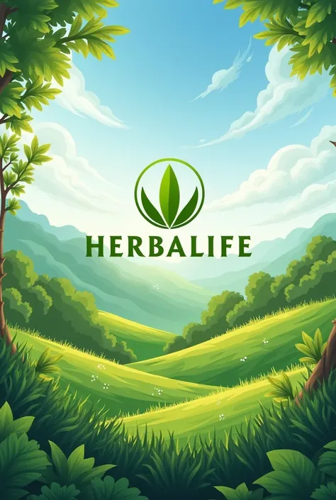 Create a new Herbalife logo, nature in the background