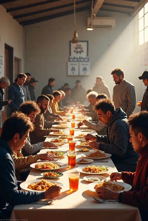 Homeless dinner Real Madrid