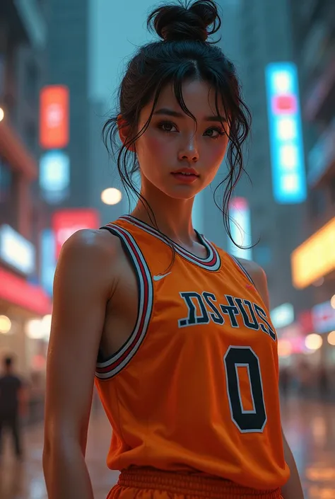 30-YEAR-OLD HONG KONG GIRL WEARING BASKETBALL JERSEY