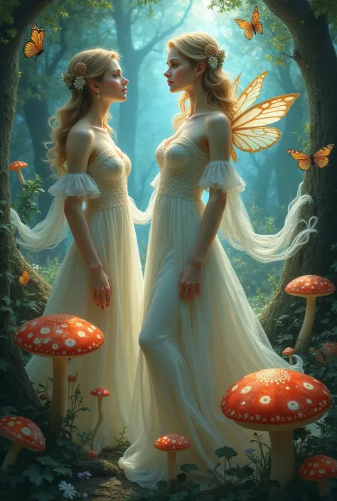 Closing of the cycle for women butterflies mushrooms fairies 
Pardas