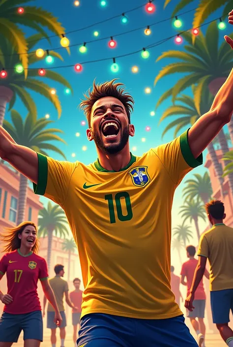 Christmas in Neymar 10 number Brazil Jc in Christmas