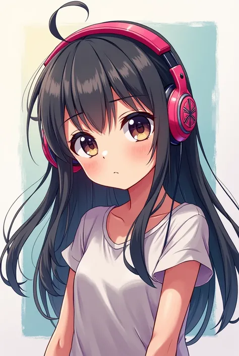 Manga Girl with Headphones