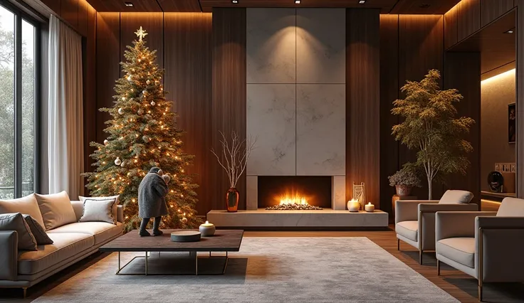 Modern Christmas style combines many interior styles 