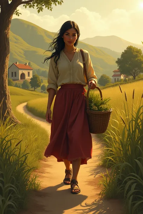 Sayid, a young peasant woman returning home
