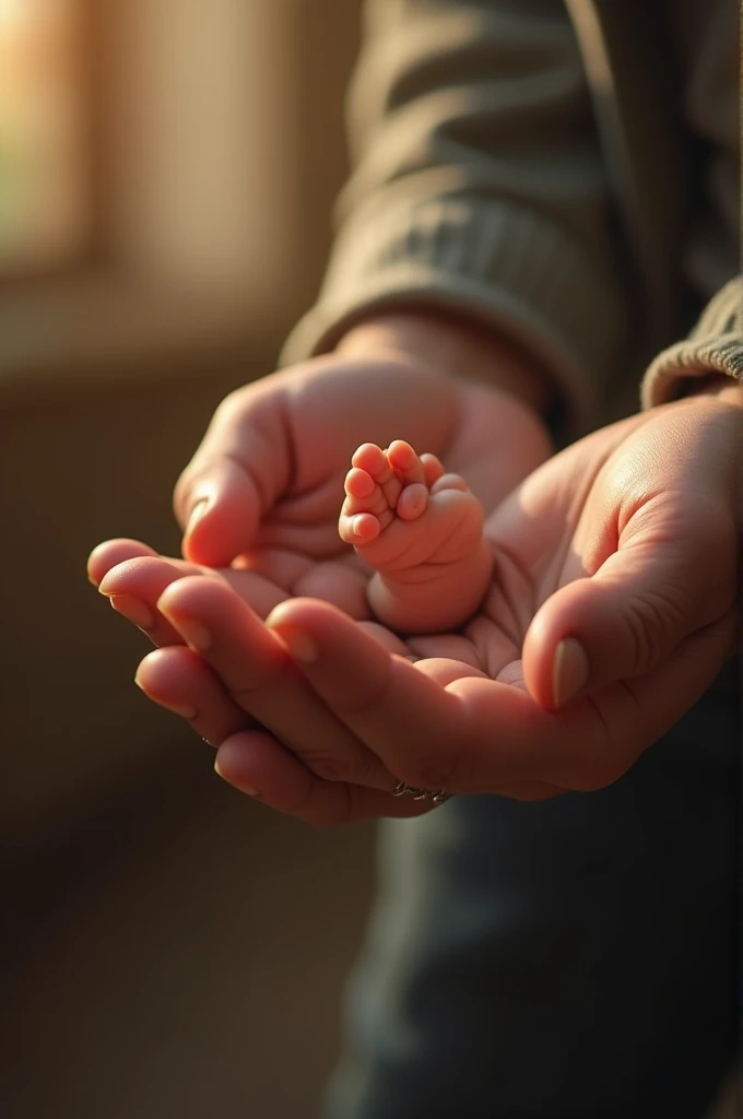 Baby hand on Father hand
