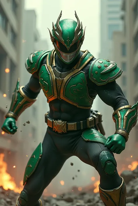 Custom made power rangers green ranger
