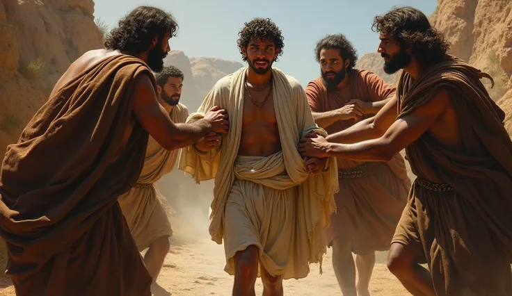 Joseph being sold by his brother as described in the Bible