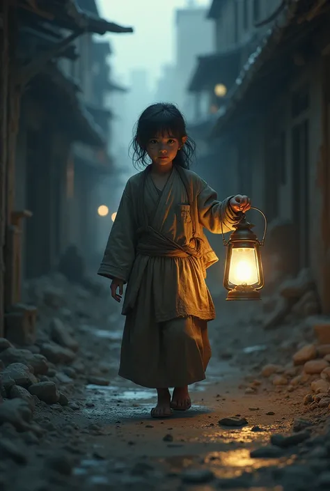 Young peasant girl returns to her dark city to give light with solar glass 