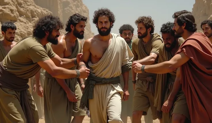 Joseph being sold by his brother as described in the Bible