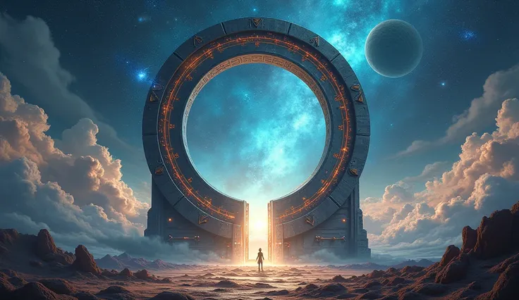 Stargate, abstract fantasy sci-fi wallpaper