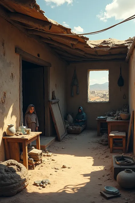 Poor Afghanistan house inside
