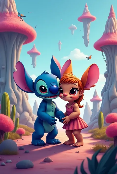 Stitch y su novia