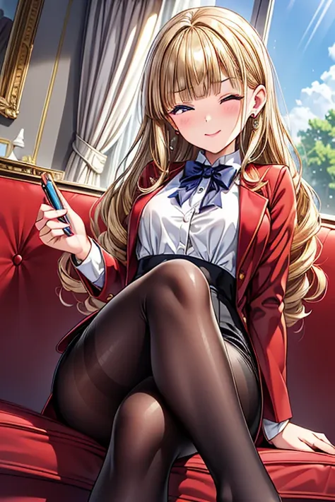  taking pictures  , cute girl, (( One Girl )), ((baby face:1.4)), ((cute:1.4)), 
break 

(( business suit)) : ((red suit jacket:1.3)) + (( Black Dress Shirt )) + (( white pencil skirt :1.3)) + ((low denier sheer black pantyhose:1.2)), ( shiny black high he...