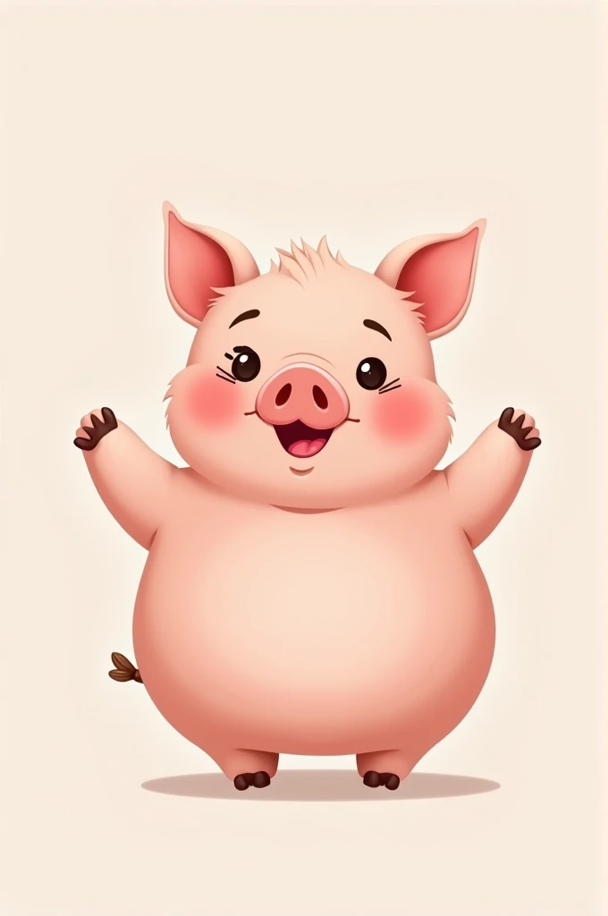 A friendly piggy with a thumb up 