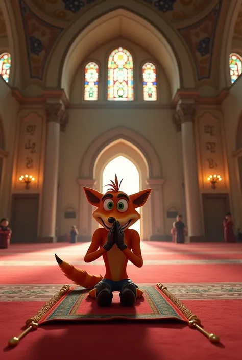 Crash bandicoot sholat di masjid