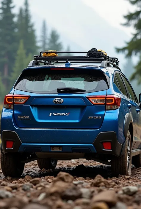 Create an image of Subaru Crosstrek back view 