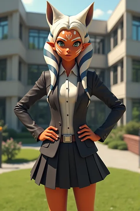 Ahsoka Tano in high school uniform