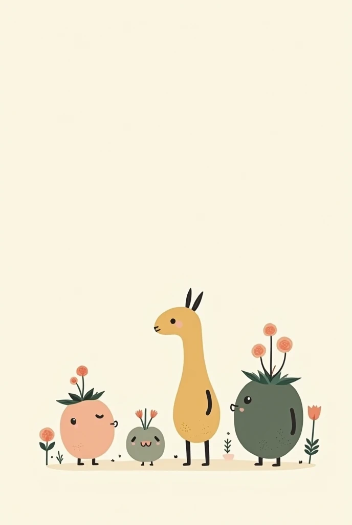 Jaimerais créer un trio de personnages minimaliste et très mignon. Des personnages très facile à dessiner grâce à ses formes simples, des formes géométriques voir organique et surtout rapide à réaliser. Inspiré des plantes, un personnage qui ne serais pas ...