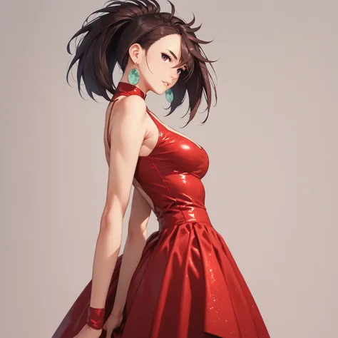 Ayase Momo from anime With a very tight red dress