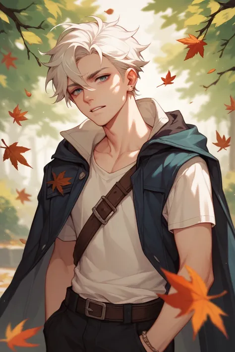 The Sick, White-Haired Young Man and the Dead Leaves