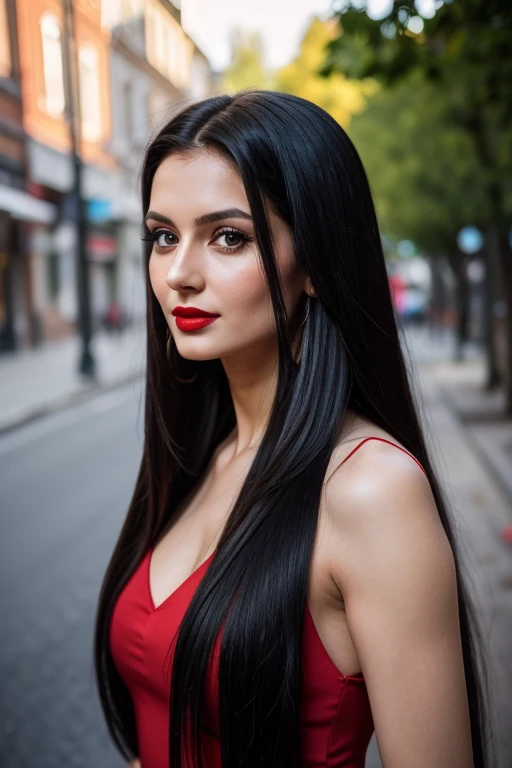 arafed woman with long hair and  red lips tick posing for a picture, ekaterina, profile picture,  red lips ,  professional photo, 30 year old woman, 30 years old woman, English, photo of jessika devic,  professional photo, Aleksandra Shchaslyva,  with stra...