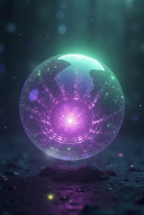 shining purple-green sphere 