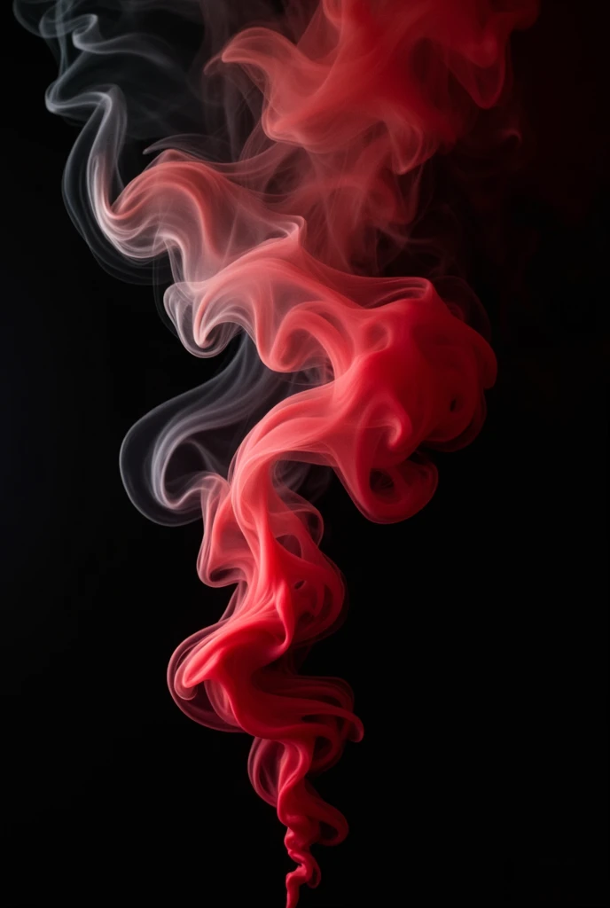 black background photo combined with red and white smoke