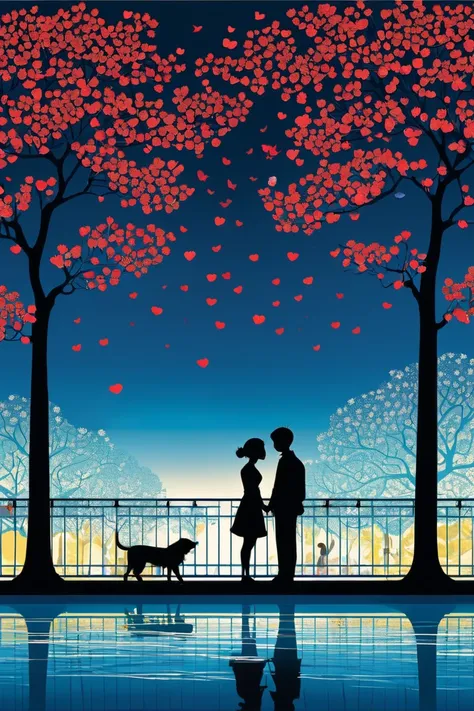 First Love Memories, Young couple, by Tang Yau Hoong.
best quality, masterpiece, intricate details, ultra-detailed