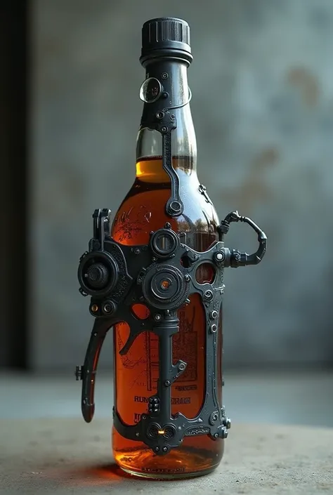 Make a bottle as if it were a gun 