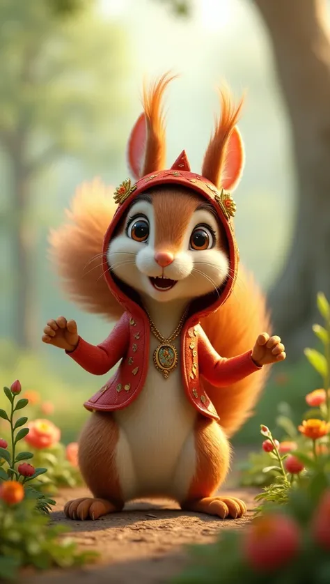 Make an animated squirrel with that same costume