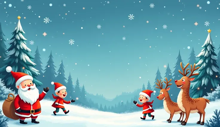 christmas background for postcards with blue background 