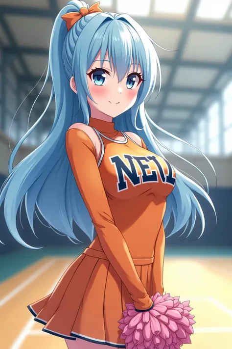 rompts
Copiar prompts
((best qInality)), (( gloves )),  masterpiece , ( detailed eyes , deep eyes), (1 ), cowboy shot,nejire hado, blIne eyes, (( pale blue hair )),  long hair,  Big breasts , to smile, In.a. cheerleader Inniform, orange shirt, orange skirt...