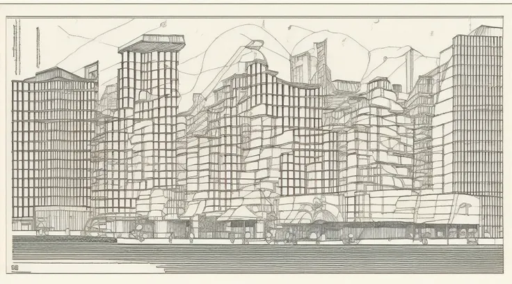 Cartoon of a scene from Brazilian culture, Brazilian Übermensch, Amazonia, Copacabana in Brazil, an anime movie, by Peter Smithson, Oscar Niemeyer, renzo piano, Richard Rogers, Max Holleran, Charles-Édouard Jeanneret-Gris,  Le Corbusier , Lina Bo Bardi