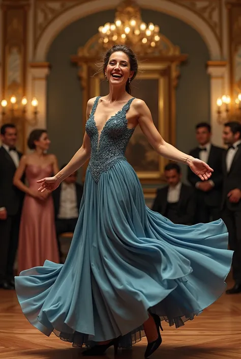 President of Uruguay Luis Lacalle Pou dancing in a womans dress