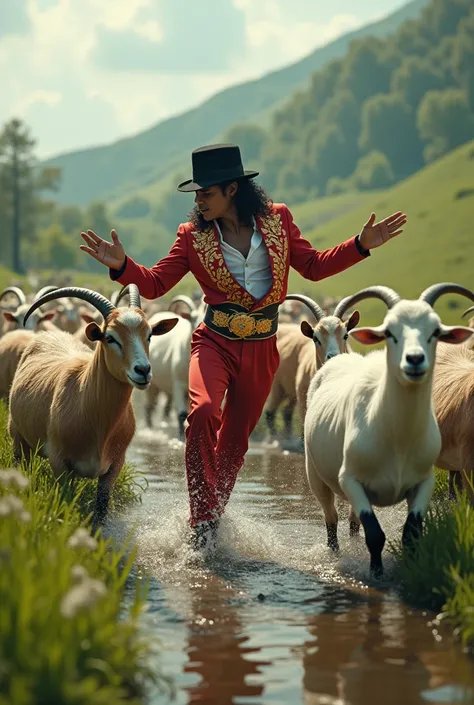 Regent Michael Jackson is dancing all the goats are wading