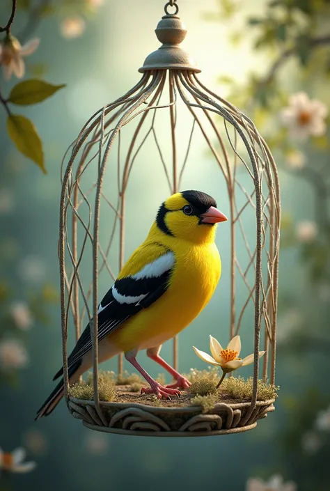 Goldfinch where it puts Aviario Delgado 