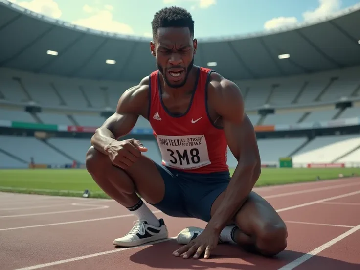 Bad hamstring injuries Can lead to the end of a career in track and field métisse men, show the stadium