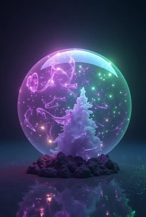 shining purple-green sphere 