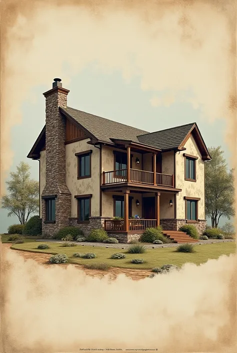 10 parch house plan 2 floors