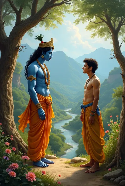 Lord krishna talking to a 22 year boy