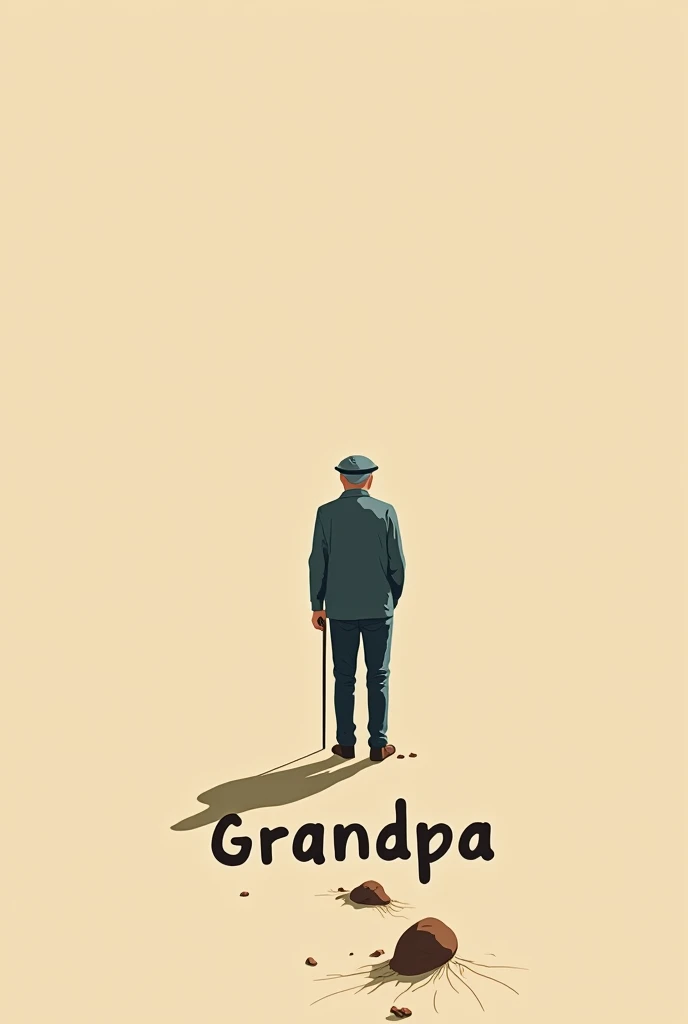 Design applicable sur une coque de téléphone, pour un grand père qui sappelle GrandPa ( et je veux que son nom y apparaisse).
 Je veux une trace de bottes dans le sol, le tout dans un  style sobre. Trouve moi une police adéquate pour le nom. Sors le résult...