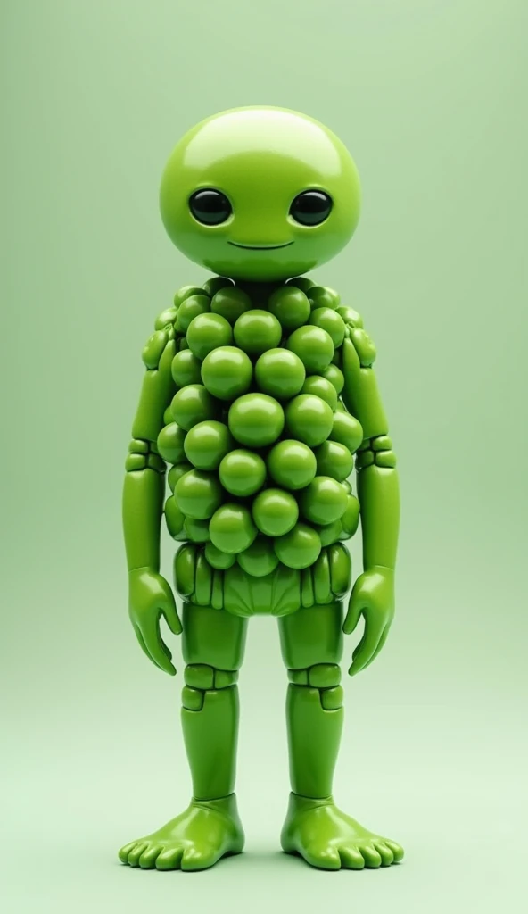 A humanoid green peas