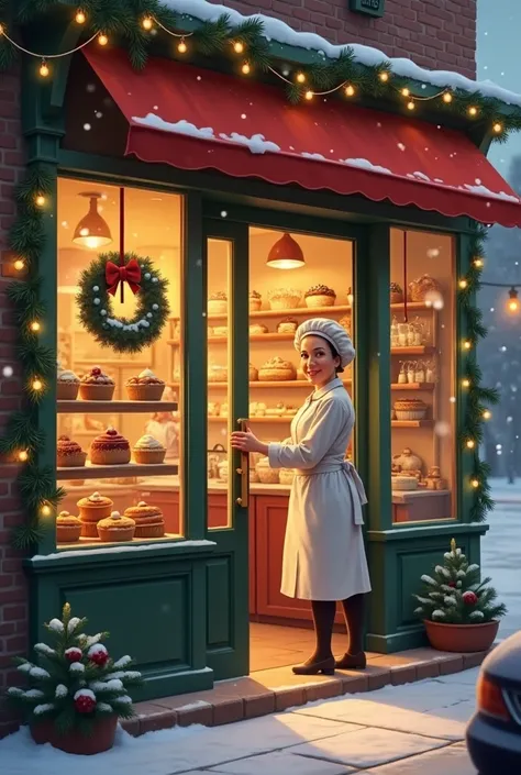 A beautiful brown pastry chef who closes her shop on Christmas Eve 