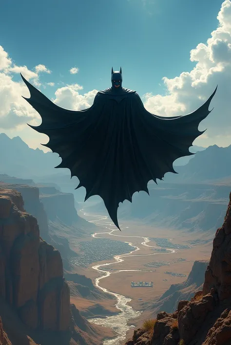 Batman flies in the sky of Uzbekistan