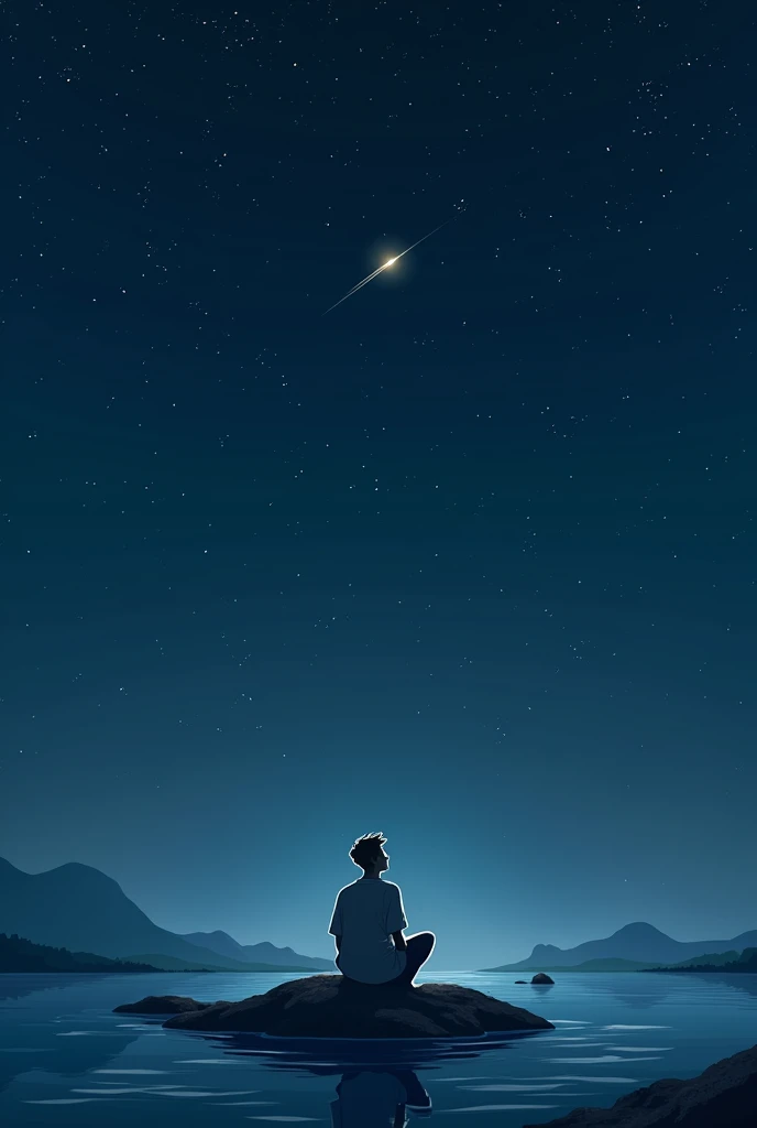 Create a 3D short animation of man sitting near the island and stare at stars.
14 to 15 seconds long animation 