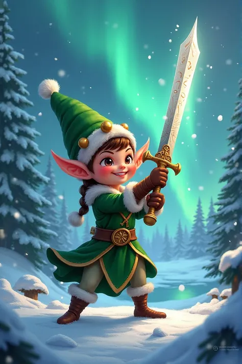 Christmas elf warrior sword 