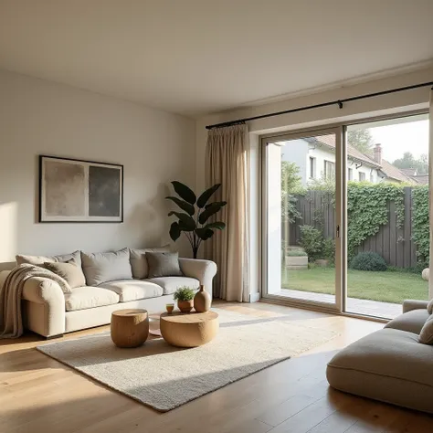 interior dune maison avec 2 porte fenêtre em façade 